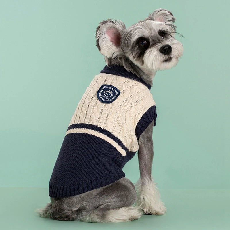 S-5XL Pet College Style Clothes for Small Large Dogs Warm Sweater Puppy Vest French Bulldog Yorkie Chihuahua Coat Dog Supplies