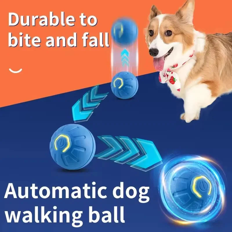 Smart Pet Toy Ball Electronic Interactive Pet Toy Moving Ball USB Automatic Moving Bouncing for Puppy Birthday Gift Dog Product