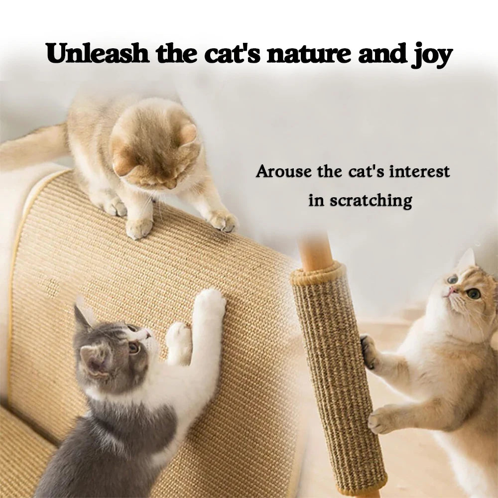 Premium Sisal Cat Scratching Mat - Furniture & Wall Protector - Ideal For Indoor Cats, Promotes Healthy Scratching Habits