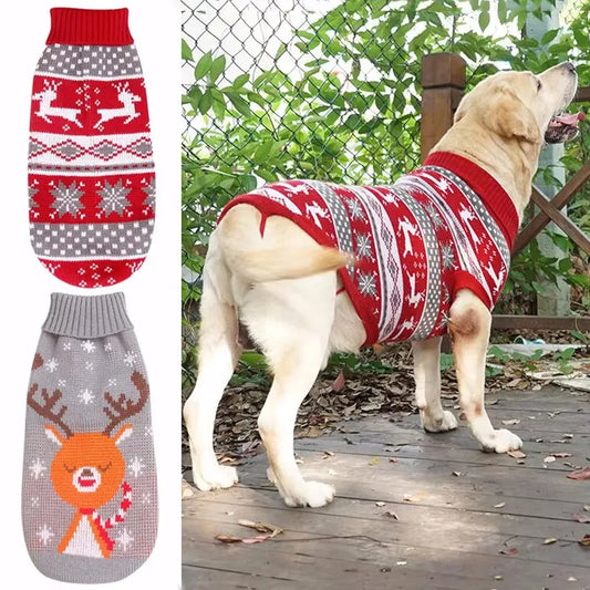 XS-XXL Christmas Pet Dog Sweaters Autumn Winter Warm Pet Cat Clothing for Small Large Dog Chihuahua Puppy Sweater Coat Outfit