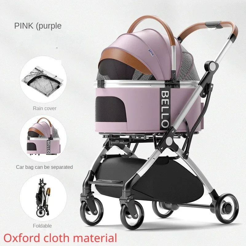 Pet strollers Aluminum tube trolley pet bag separate cat dog car car travel tourist car foldable stroller dog puppy stroller