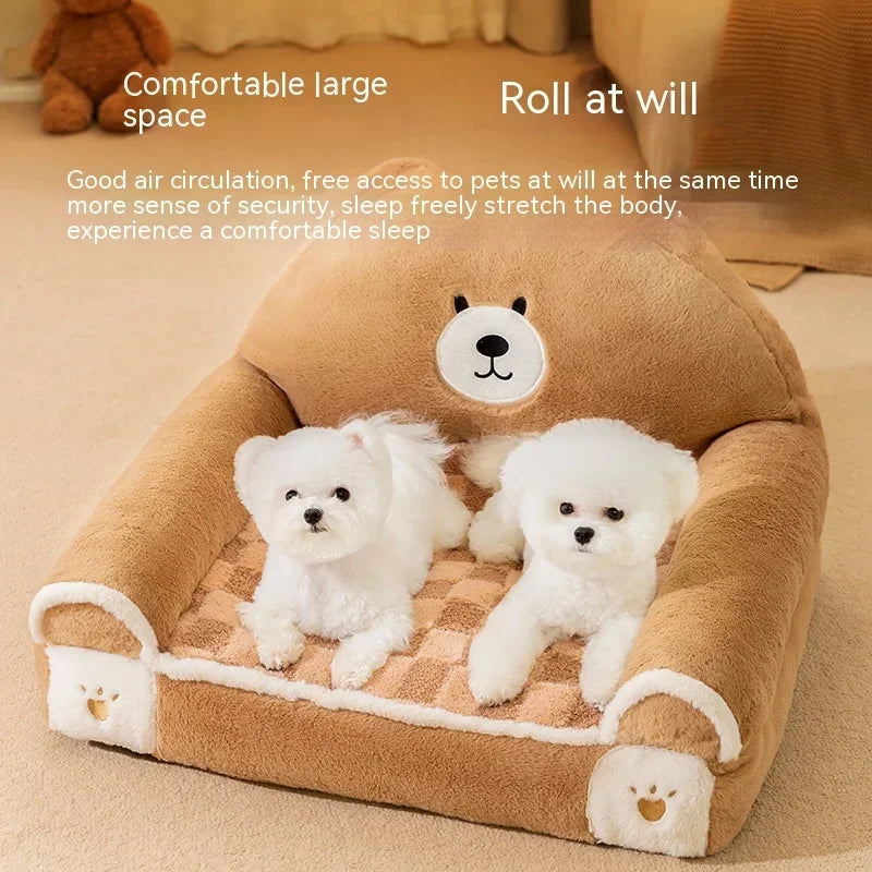 Universal Comfort: All-Season Pet Sofa for Small to Medium Dogs, Teddy Bears, Rabbits - Winter Warmth & Plushy Haven for Cats too! Get Yours Now!