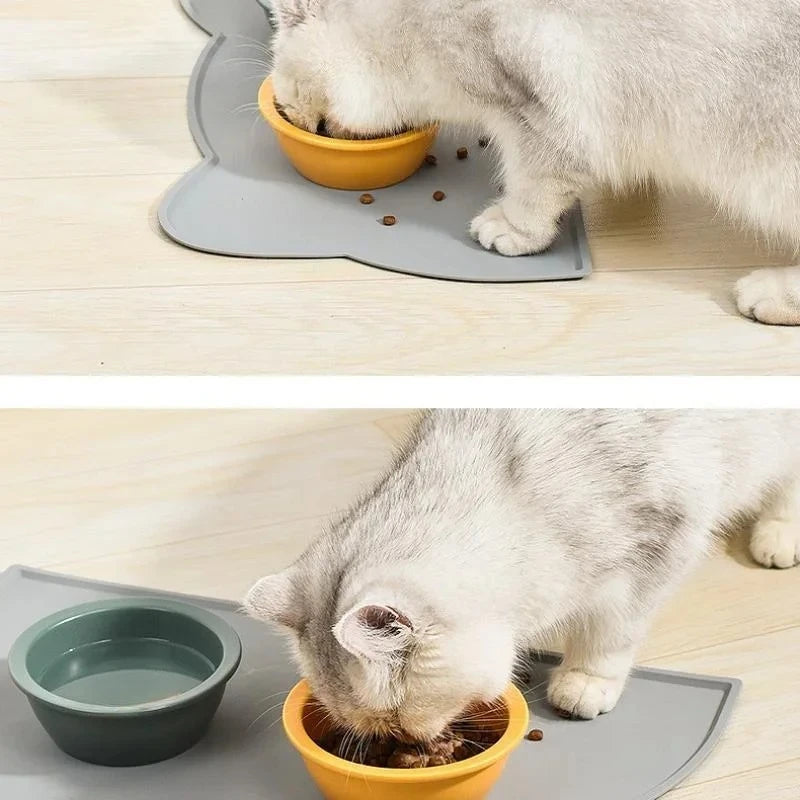 Pet Silicone Food Mat Accessories for Cats Portable Waterproof Cats Supplies Leak-proof and Anti-slip Feeding Mat Things Stuff