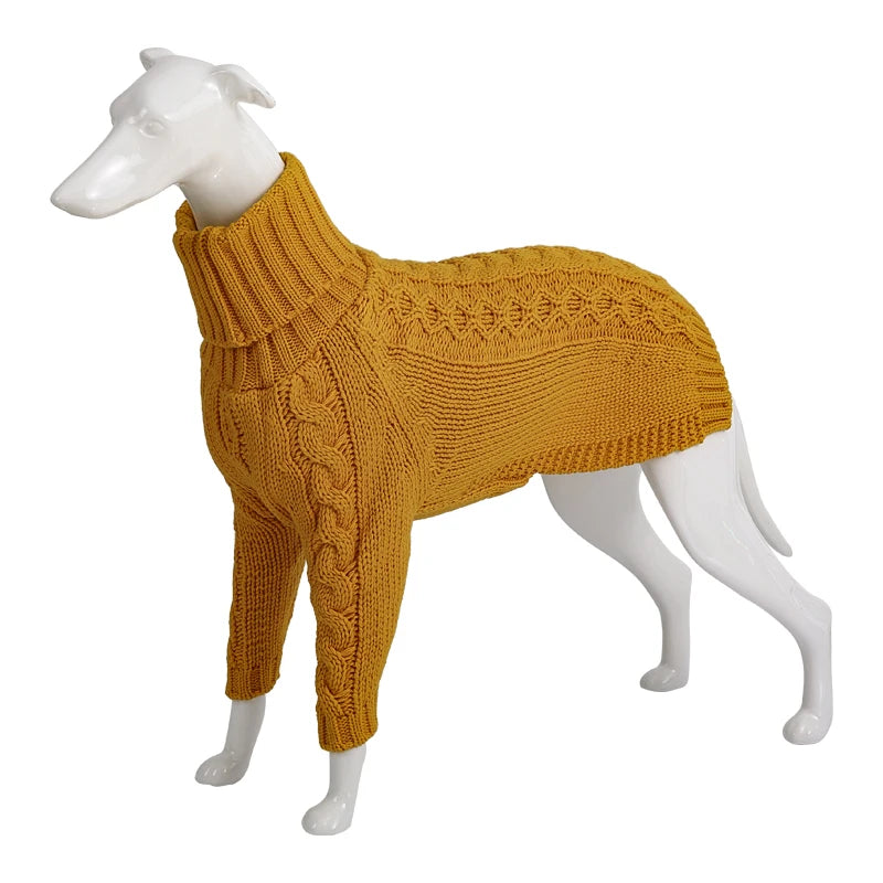 1pc Dog Winter Thickened Sweater Knitted Pet Turtleneck Clothes Comfortable Warm Dog Apparel For Large Dogs In Cold Weather