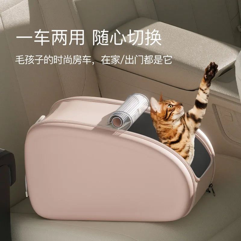 Pet Stroller Lightweight Foldable and Detachable Aluminum Frame Small and Medium-sized Dog Cat and Cat Transport Vehicle