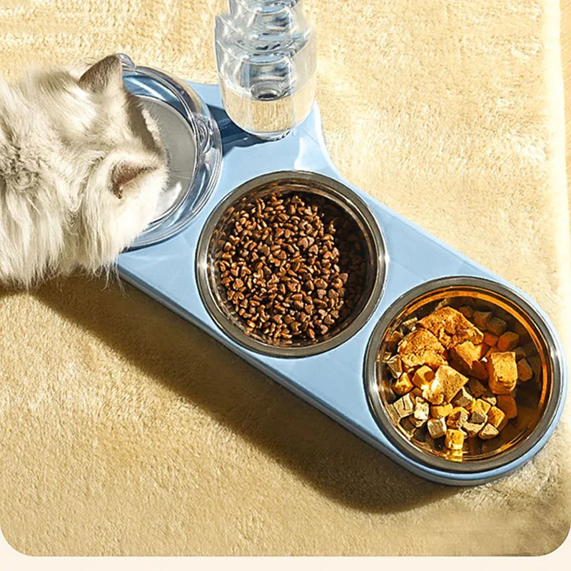 Pet Supplies Cat Drinker Automatic Feeders Food Bowl Dishes Water Fountain Cat Kibble Dispenser Pet Accessories Goods For Cats