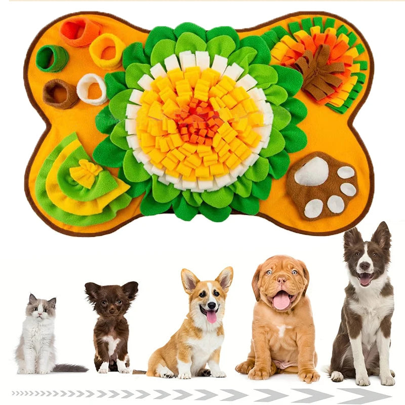 Snuffle Mat for Dogs Interactive Foraging Puzzle Dog Toys Sniffing Mat Slow Feeder Toys Stress Relief Sniff Toys Dogs