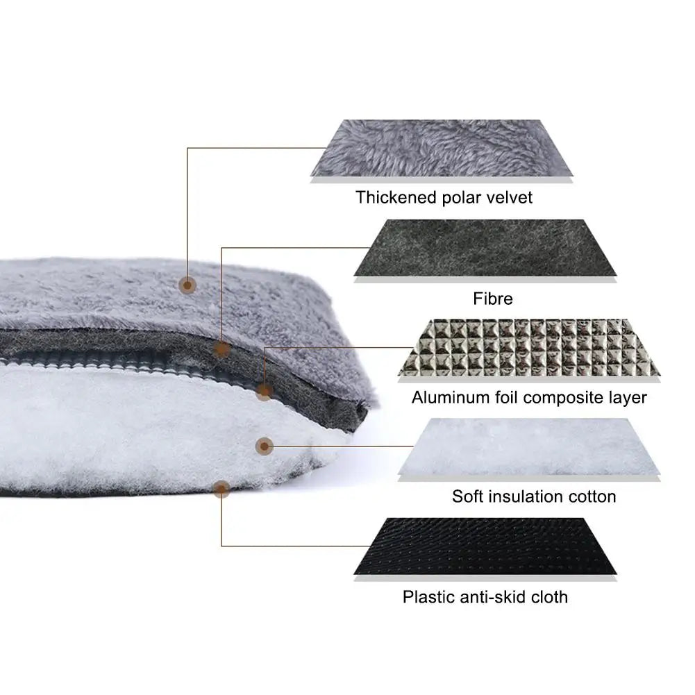 Self-Heating Winter Pets Mat: Soft Comfortable Bed for Cats and Dogs, Self-Warming Elderly Pets Thermal Cushion Warmer Supplies - Cozy Comfort at Its Best!