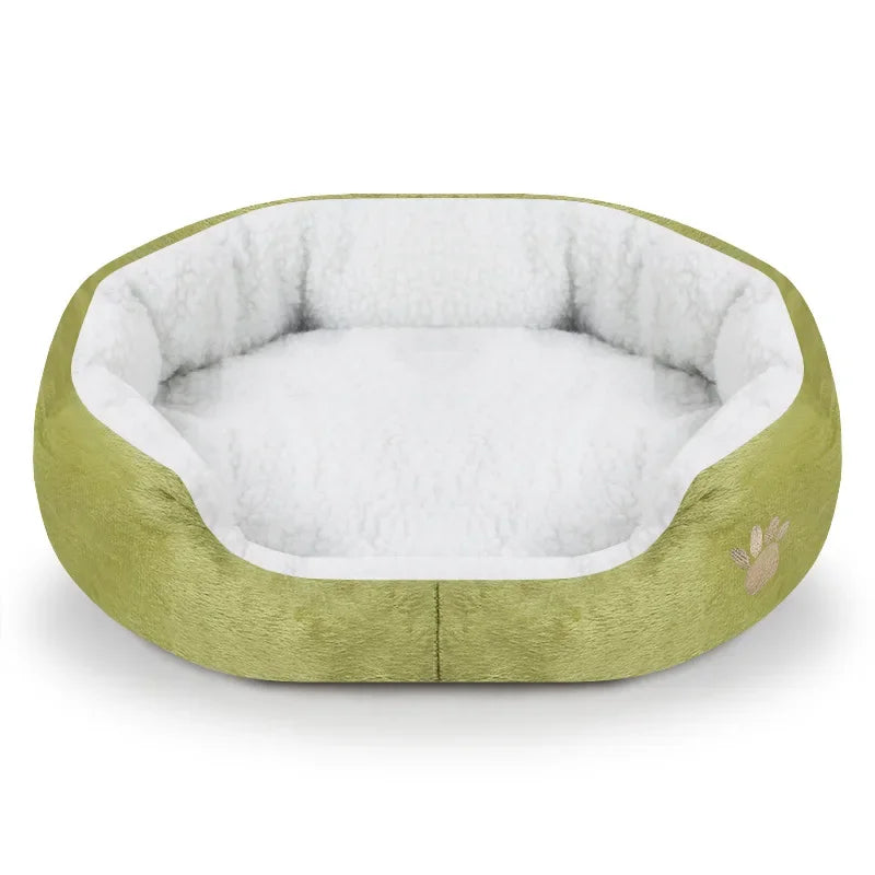 Puppy Sleeping Cushion Blanket Round or Elliptical Fleece Bed Suitable for Cats or Puppies Dog House Soft Nest Dog Cat Baskets