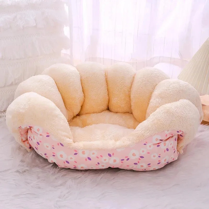 Pet Supplies for Winter Bed Cats Cartoon Kitten Warm Accessories Fluffy Plush Beds Goods House Accessory Basket Dog Puppy All