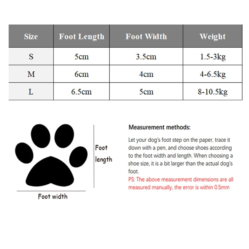 Winter Warm Pet Dog Shoes for Small Medium Dogs Rubber Cotton Socks Anti-Slip Pets Snow Boots Dog Accessories