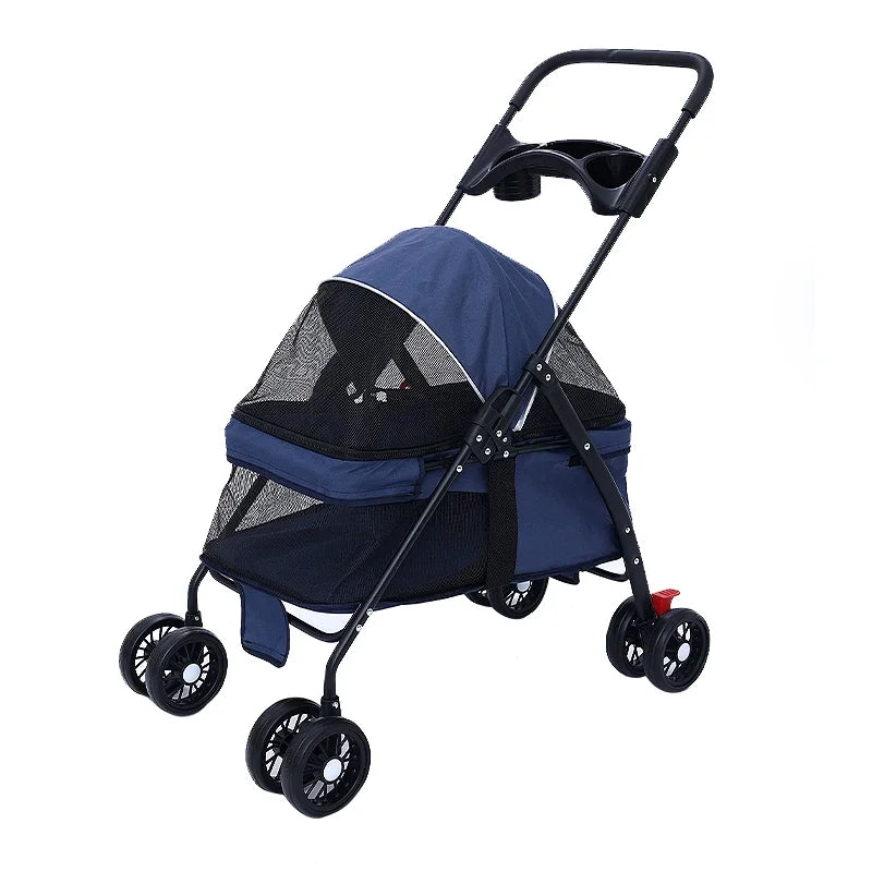 Pet stroller for going out, puppy stroller, dog stroller, small, lightweight, foldable, and dedicated for cats and dogs