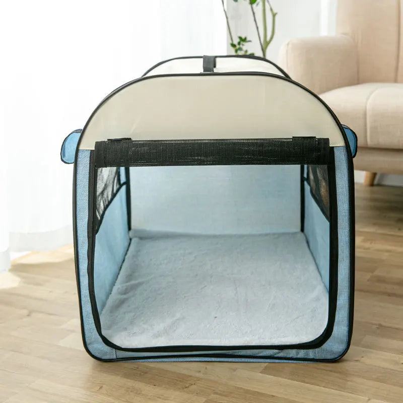 Portable Dog Carrier Bag Pet Car Travel Crates Vehicle Folding Soft Bed Collapsible Kennel House