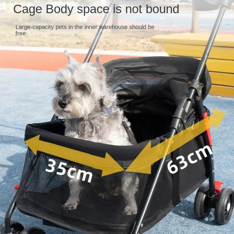 Pet stroller for going out, puppy stroller, dog stroller, small, lightweight, foldable, and dedicated for cats and dogs