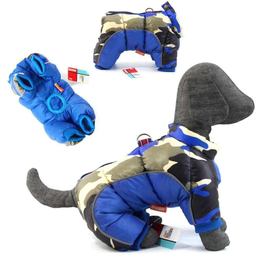 S-XXL Winter Pet Dog Clothes Super Warm Jacket Thicken Cotton-padded Coat Waterproof Small Dog Pet French Bulldog Puppy Clothing