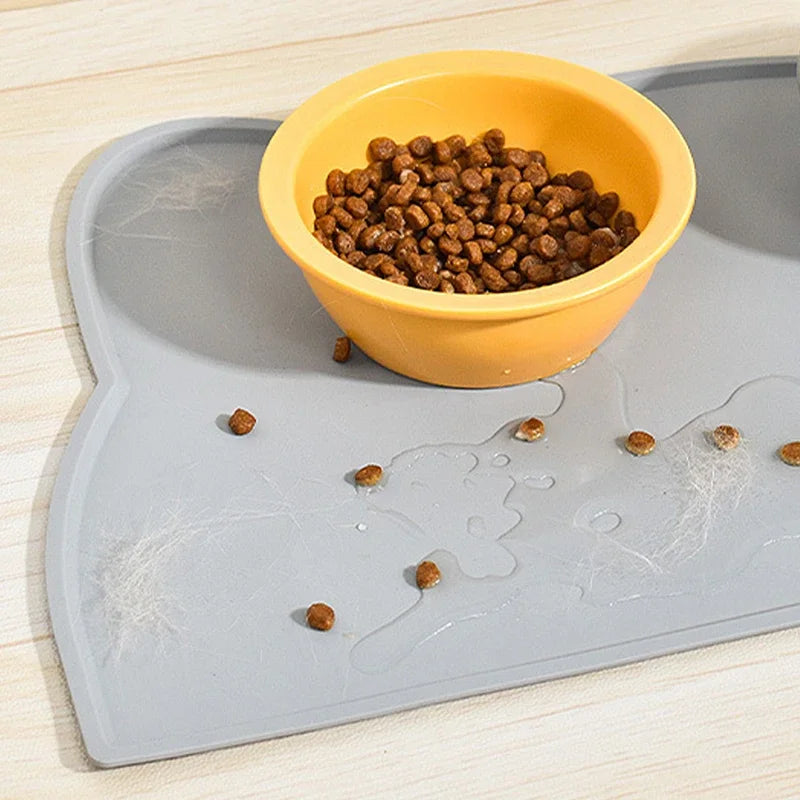 Pet Silicone Food Mat Accessories for Cats Portable Waterproof Cats Supplies Leak-proof and Anti-slip Feeding Mat Things Stuff