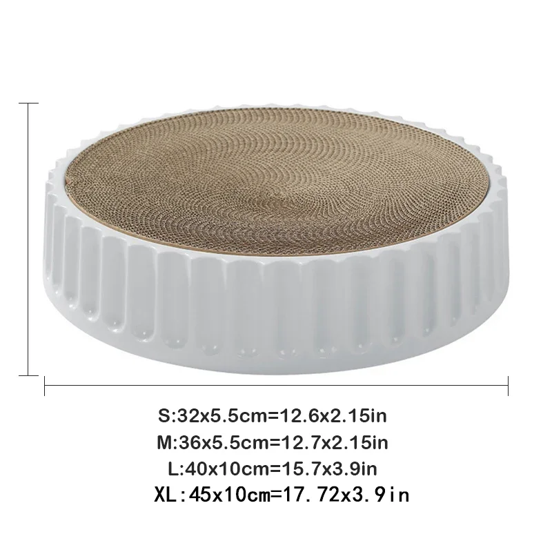 Round Cat Scratcher Pad Grinding Claws Cardboard Corrugated Paper Cats Scratching Board Kitten Scrapers Pet Furniture Supplies