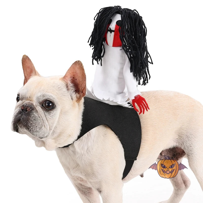 Pet Halloween Costume Funny Knight Ghost Design Dog Clothes for Small Dog Cat Halloween Costume Outfit Party Pet Supplies