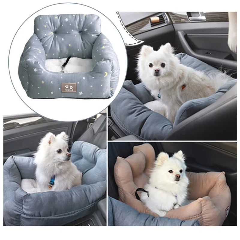 Portable Nest Car Pet Mat Kennel Cat Nest Teddy Car Mat Dog Bed Safety Seat Four-Season Universal Adjustable Dog Car Seat