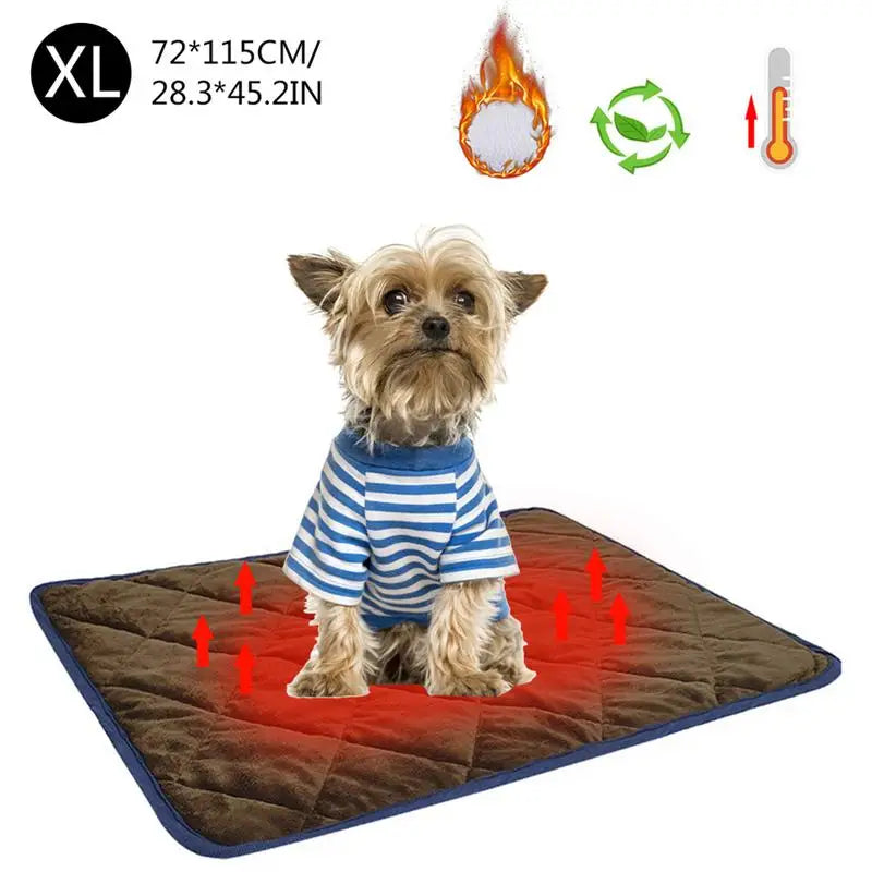 Revolutionary Outdoor Pet Self-Heating Pad: Thermal Heat Blanket for Cats, Non-Slip, Wear-Resistant, Reflective & Retains Warmth - Ultimate Comfort Solution!