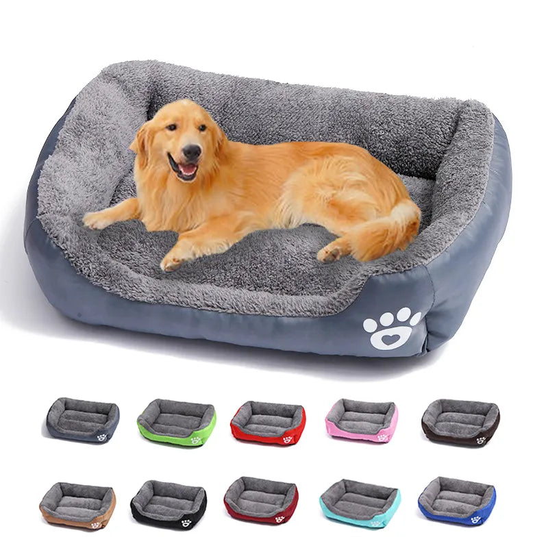 Plush Haven for Your Furry Friend: Large Square Pet Cat Dog Bed - Washable, Waterproof Mat for Summer Comfort, Ideal for Medium to Large Dogs! Explore Premium Pet Supplies!