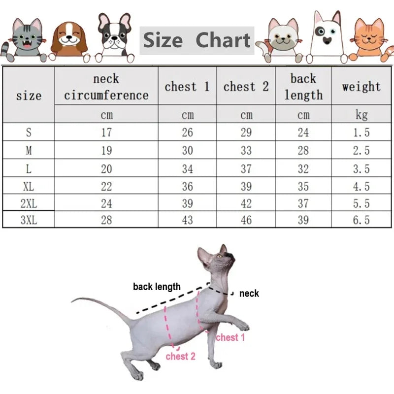 Rainbow Plaid Warm Sphynx Cat Sweater Hairless Cat Clothes Thickening Soft Double-side Cony Hair Coat for Devon Winter Outwear