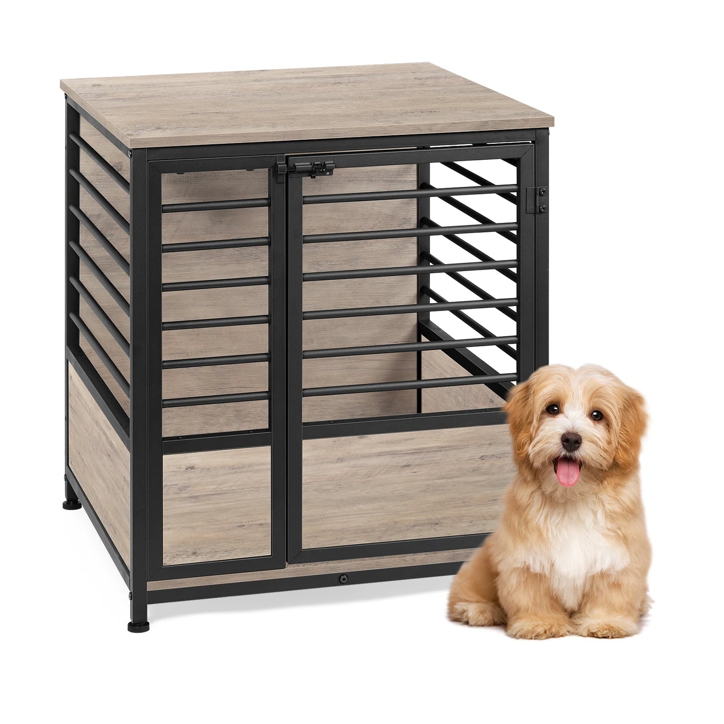 Small Heavy Duty Dog Cage Side End Table, Indoor Dog Kennel, Dog Crate Furniture