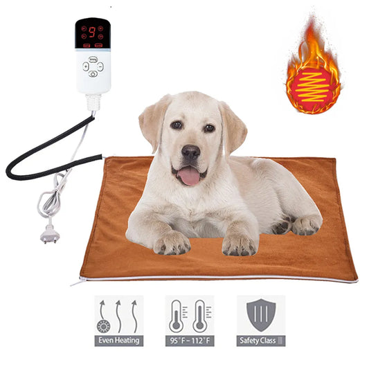 Ultimate Comfort Unleashed: Pet Heating Pad for Cat Dog Electric Blanket with Temperature Control & Waterproof Design - Your Pet's Cozy Paradise!