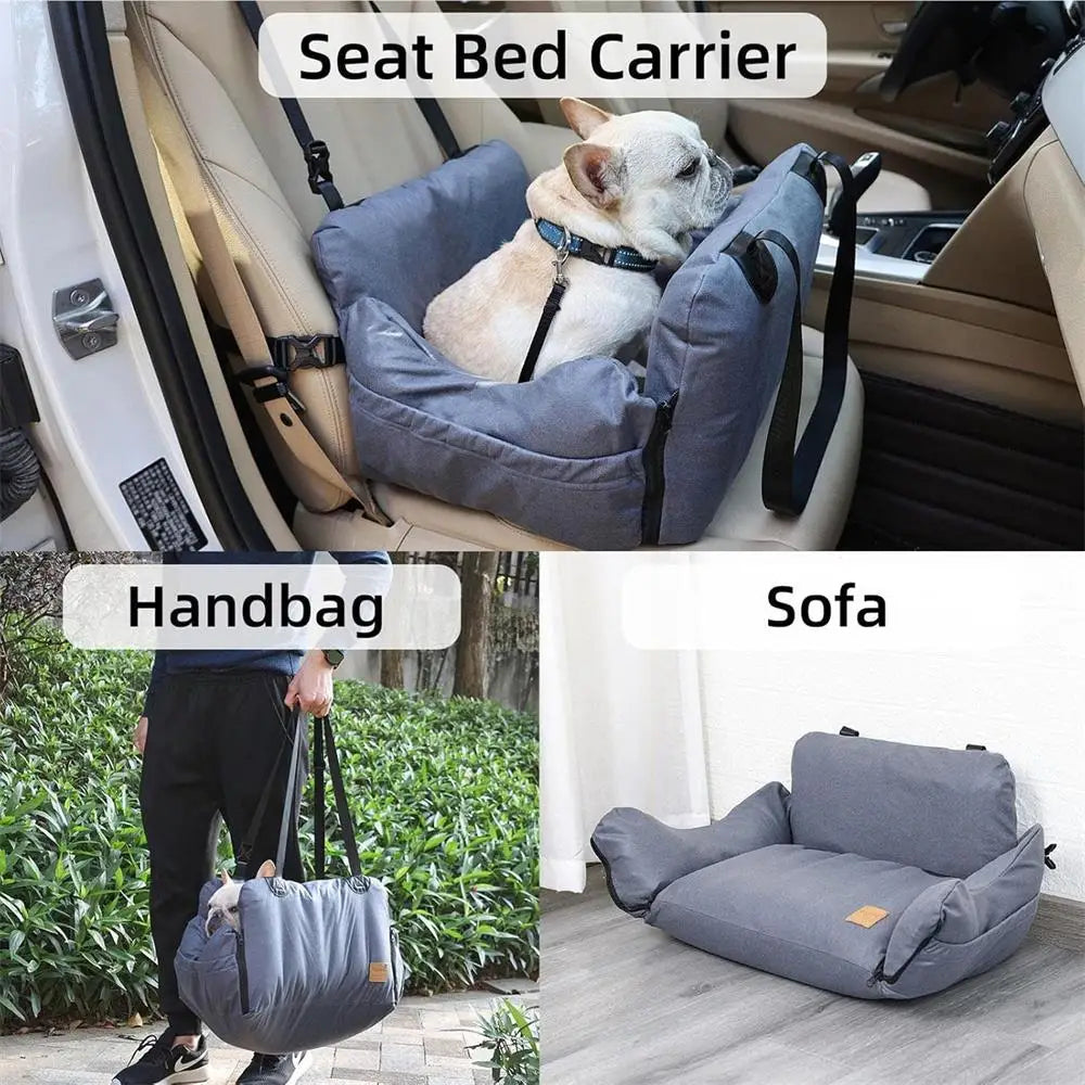 Pet Seat Dog Car Seat Air Bag Dog Booster Seat for Small Pets Dog Booster Seat for Small Pets with Adjustable Straps Interactive