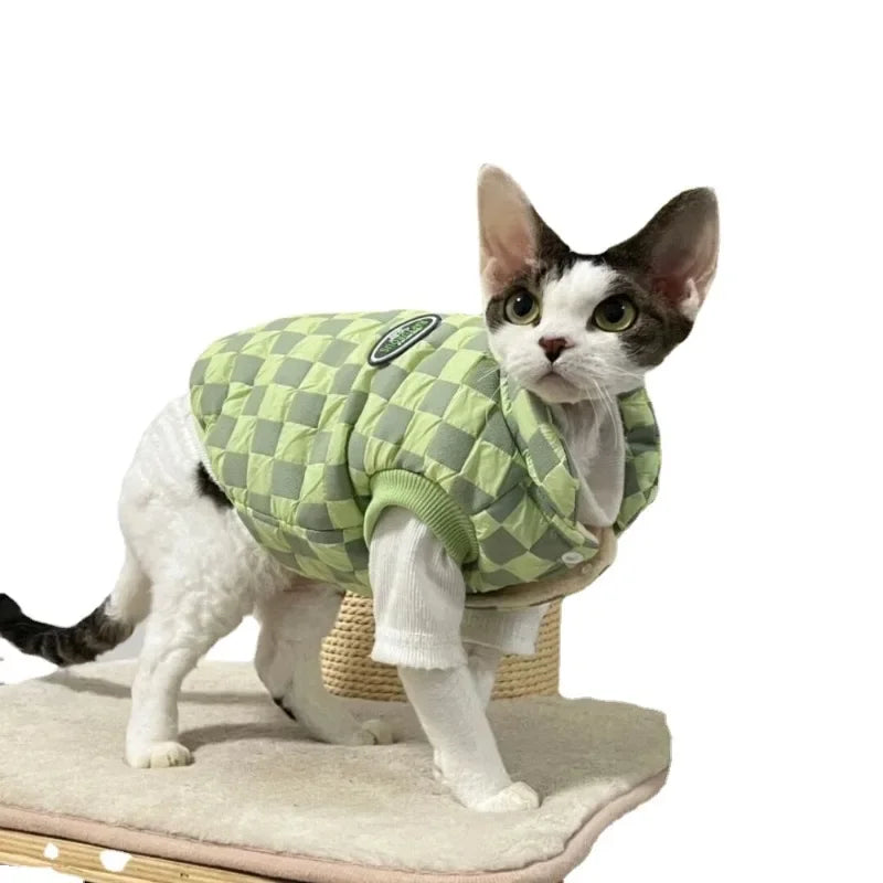 2023 Autumn/Winter Hairless Cat Sphinx German Pet Cat Hair Colored Clothes for Warmth