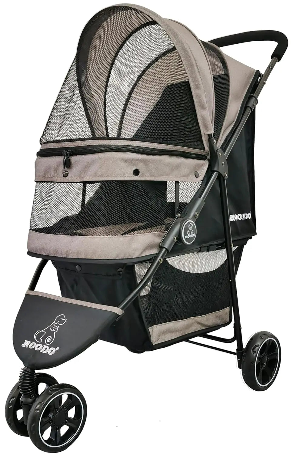 3Wheel Dog Stroller Cat Stroller Pet Stroller for Small Dogs and Cats,with Removable Liner Storage Basket and Cup Holder,Lightwe