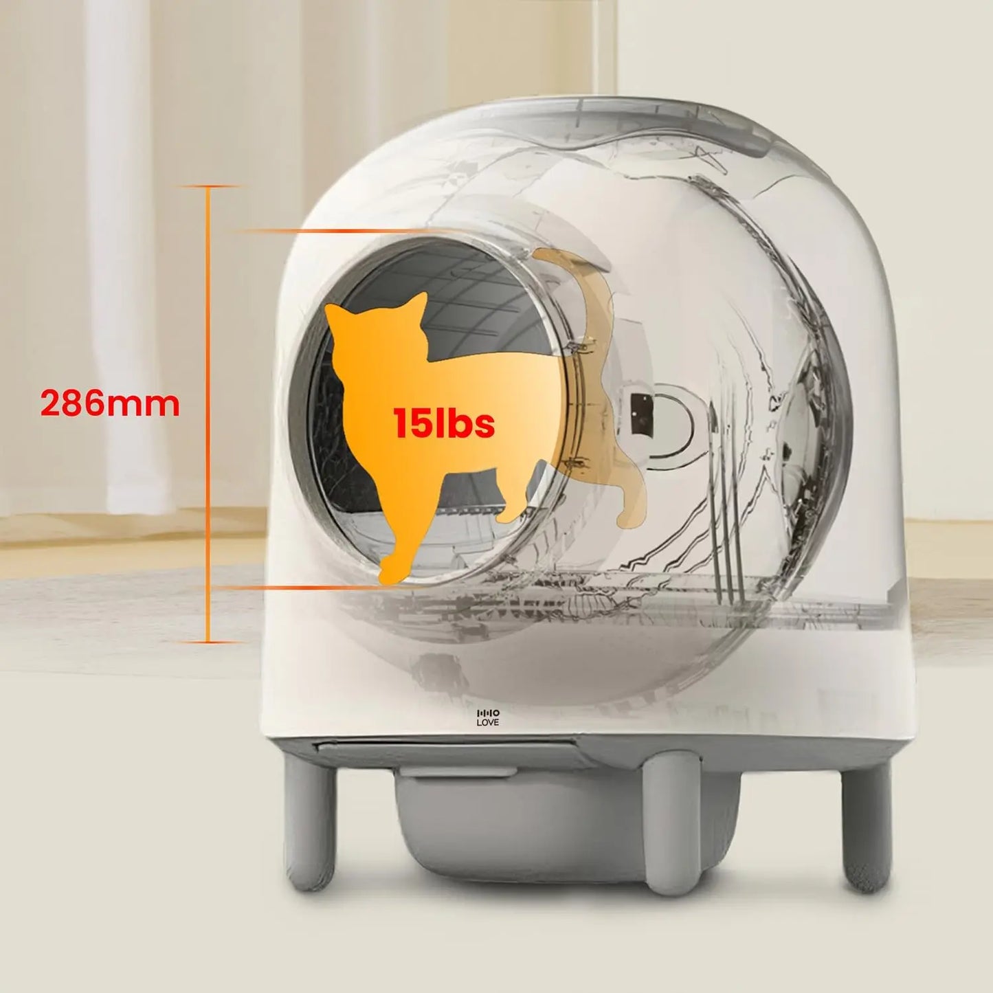 Self Cleaning Automatic Cat Litter Box Extra Large Smart Cat Litter Box Robot for Multiple Cats Kitty with APP Remote Control