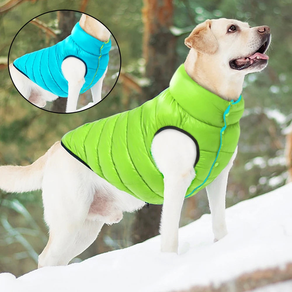 Soft Winter Dog Jacket Clothes Reversible Winter Dogs Vest Coat Thick Pet Clothing Waterproof Outfit for Small Medium Large Dogs