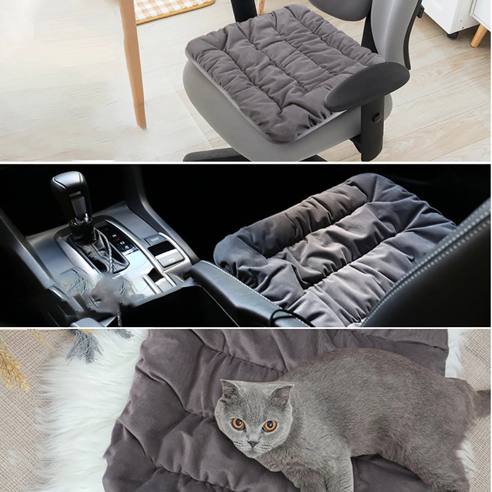 Customizable Comfort: 3-Level Adjustable Temperature Electric Heating Pad - Winter Warmer for Pet Body, Chair, Car, Ensuring Cozy Comfort for Cats & Dogs - 10W Blanket Cushion!