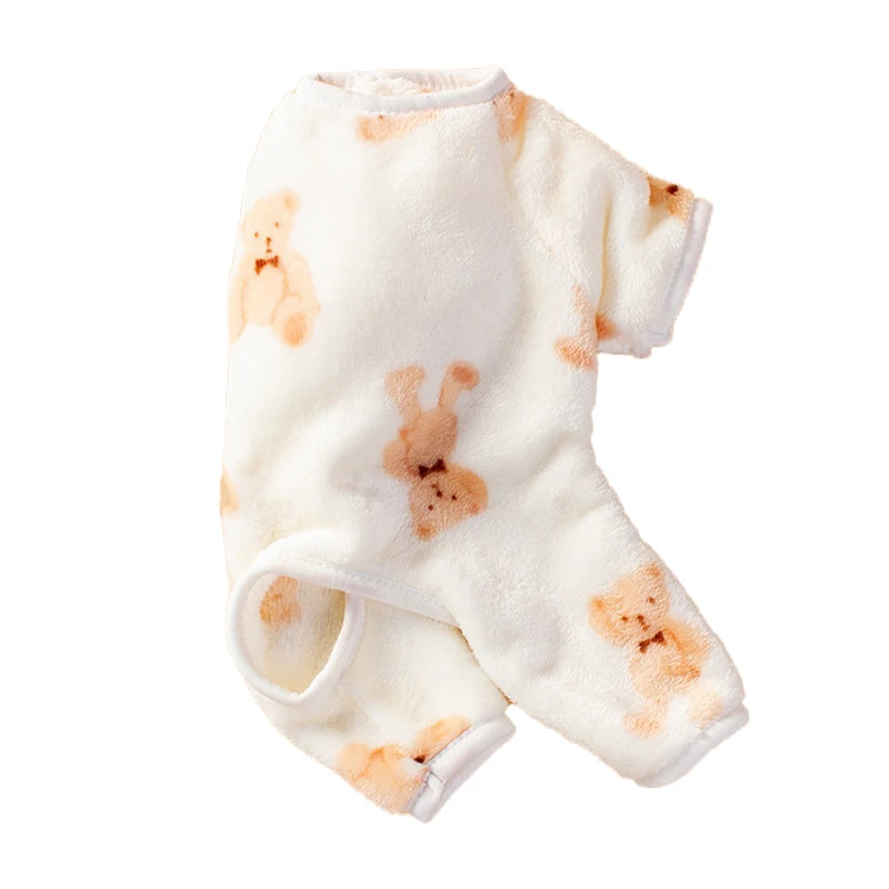 Soft Warm Fleece Dog Pajamas for Small Dog Cat Clothes French Bulldog Chihuahua Jumpsuit Poodle Shih Tzu Overalls Dogs Supplies