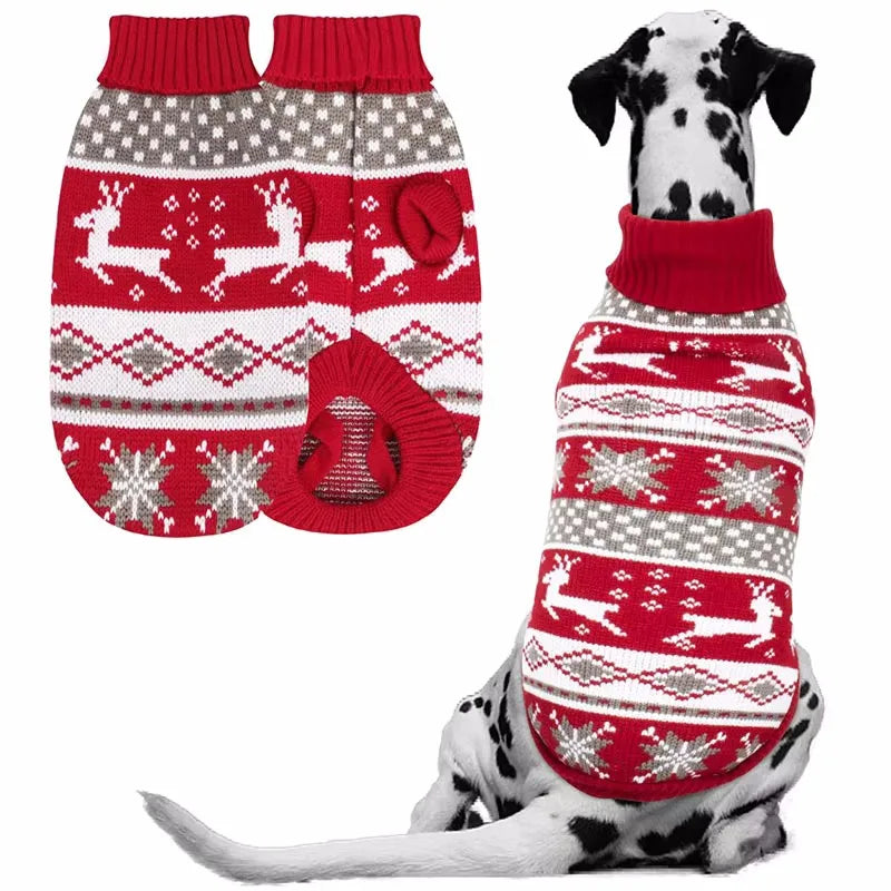 XS-XXL Christmas Pet Dog Sweaters Autumn Winter Warm Pet Cat Clothing for Small Large Dog Chihuahua Puppy Sweater Coat Outfit