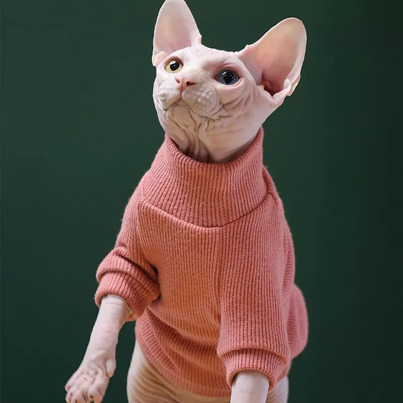 Sphinx German Hairless Cat Clothing Autumn and Winter Pure Cotton Warm and Anti Stripping Sweater