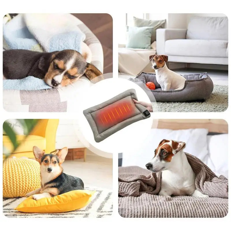 Heated Pet Bed Ultimate Comfort for Furry Friends: Waterproof Heated Dog Pad & Pet Kennel - Outdoor Heated Sleeping Pad & Electric Heating Mat for Cats and Dogs! Keep Your Pets Warm & Dry in Style!