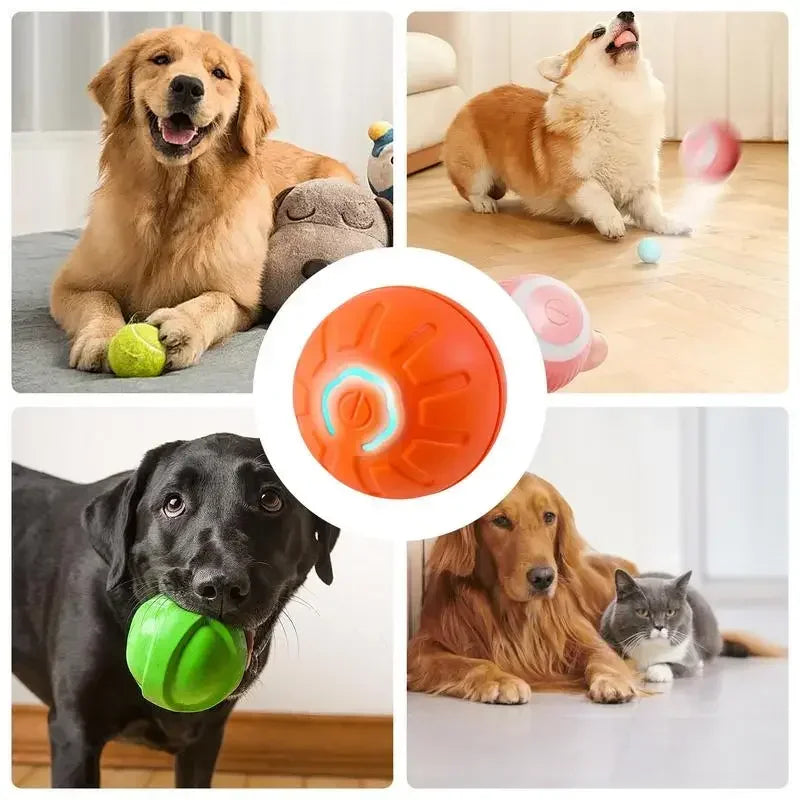 Smart Pet Toy Ball Electronic Interactive Pet Toy Moving Ball USB Automatic Moving Bouncing for Puppy Birthday Gift Dog Product