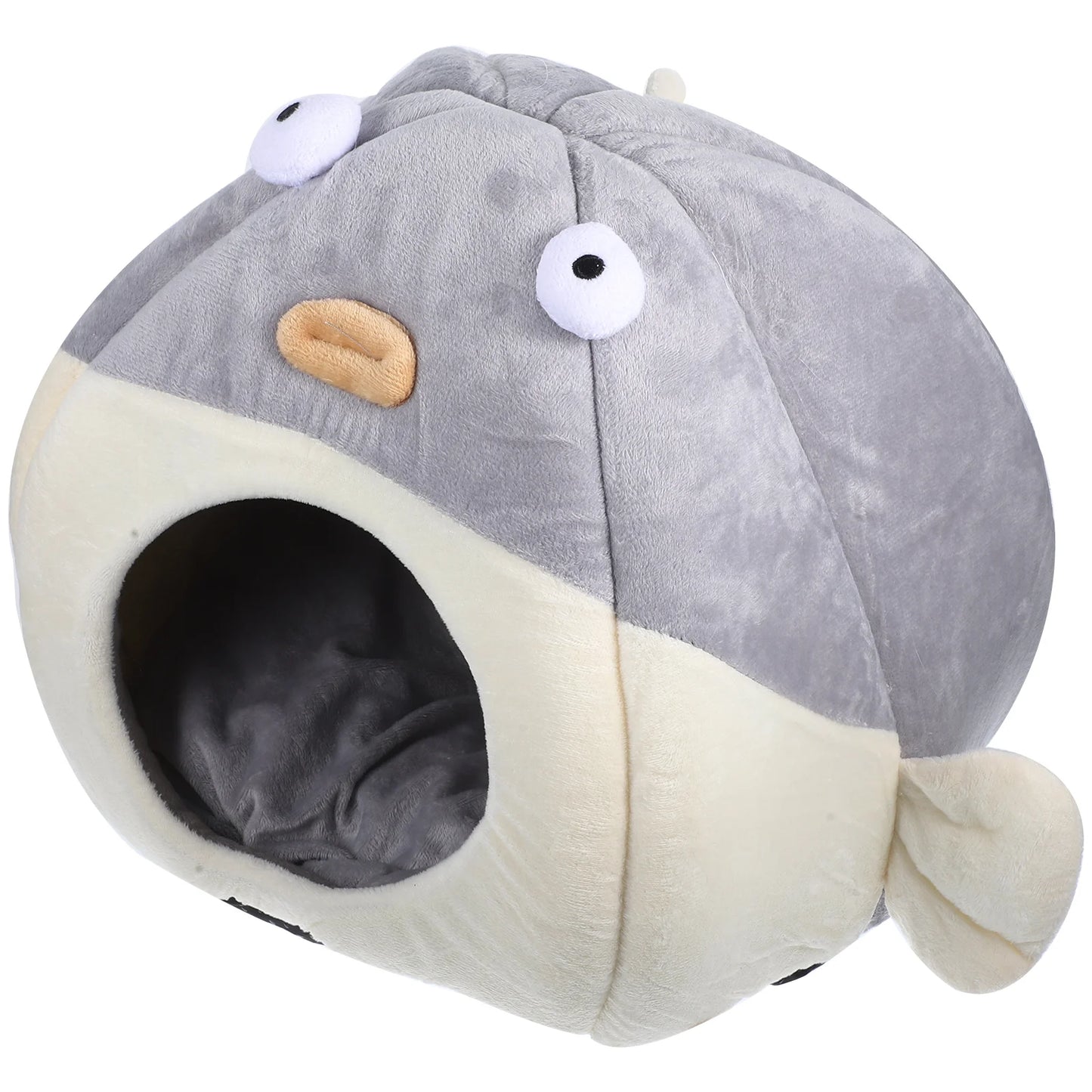 Cozy Haven for Furry Friends: Heated Semi-Enclosed Pet Cat Litter Cave Bed - Indoor Sleeping Nest for Warmth & Comfort, Perfect for Kittens!