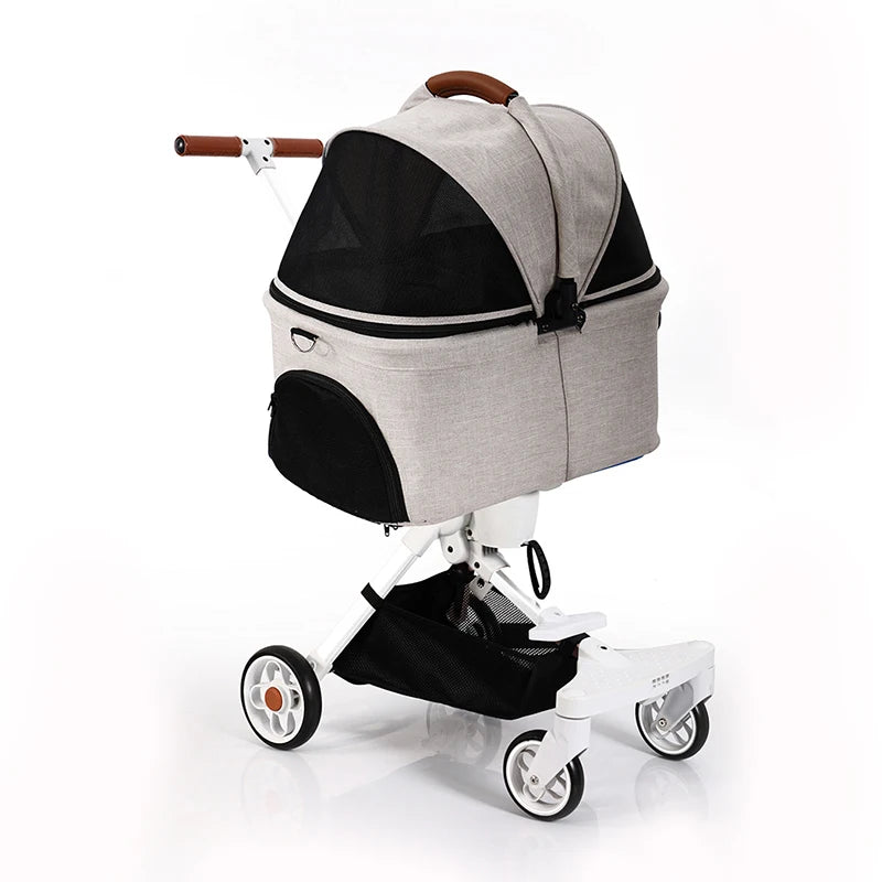 Pet Stroller For Dogs Cats Animal Trolley Travel Transport Carrier Bag Foldable Walking Ride 4 Wheels Wheelbarrow Dog Buggy