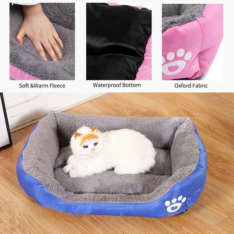 Plush Haven for Your Furry Friend: Large Square Pet Cat Dog Bed - Washable, Waterproof Mat for Summer Comfort, Ideal for Medium to Large Dogs! Explore Premium Pet Supplies!