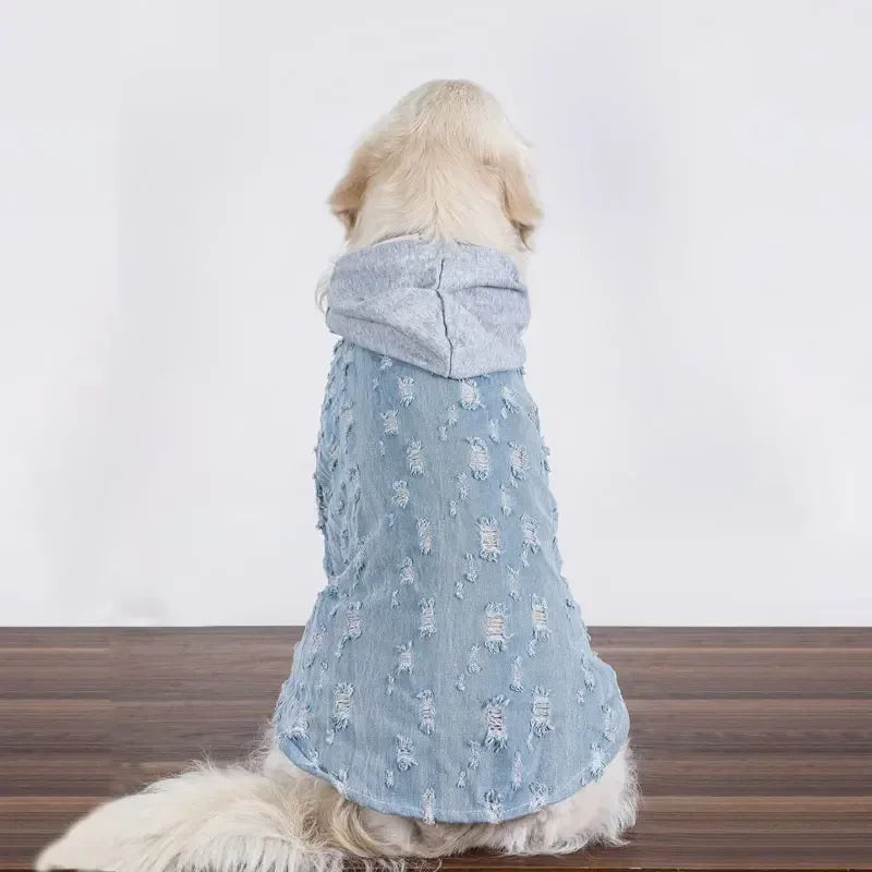 Small Big Large Dog Clothes Denim Jeans Coat Jacket Poodle Border Collie Samoyed Husky Labrador Golden Retriever Dog Clothing