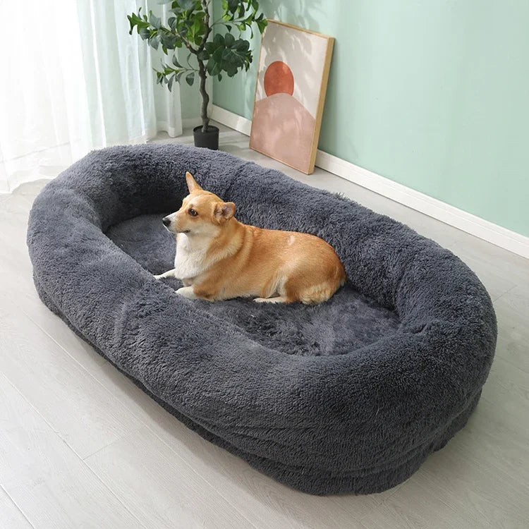 XXXL Luxury Removable And Washable Human Dog Beds Plush Orthopedic Large Pet Dog Cat Bed Soft Dog Cat Mat