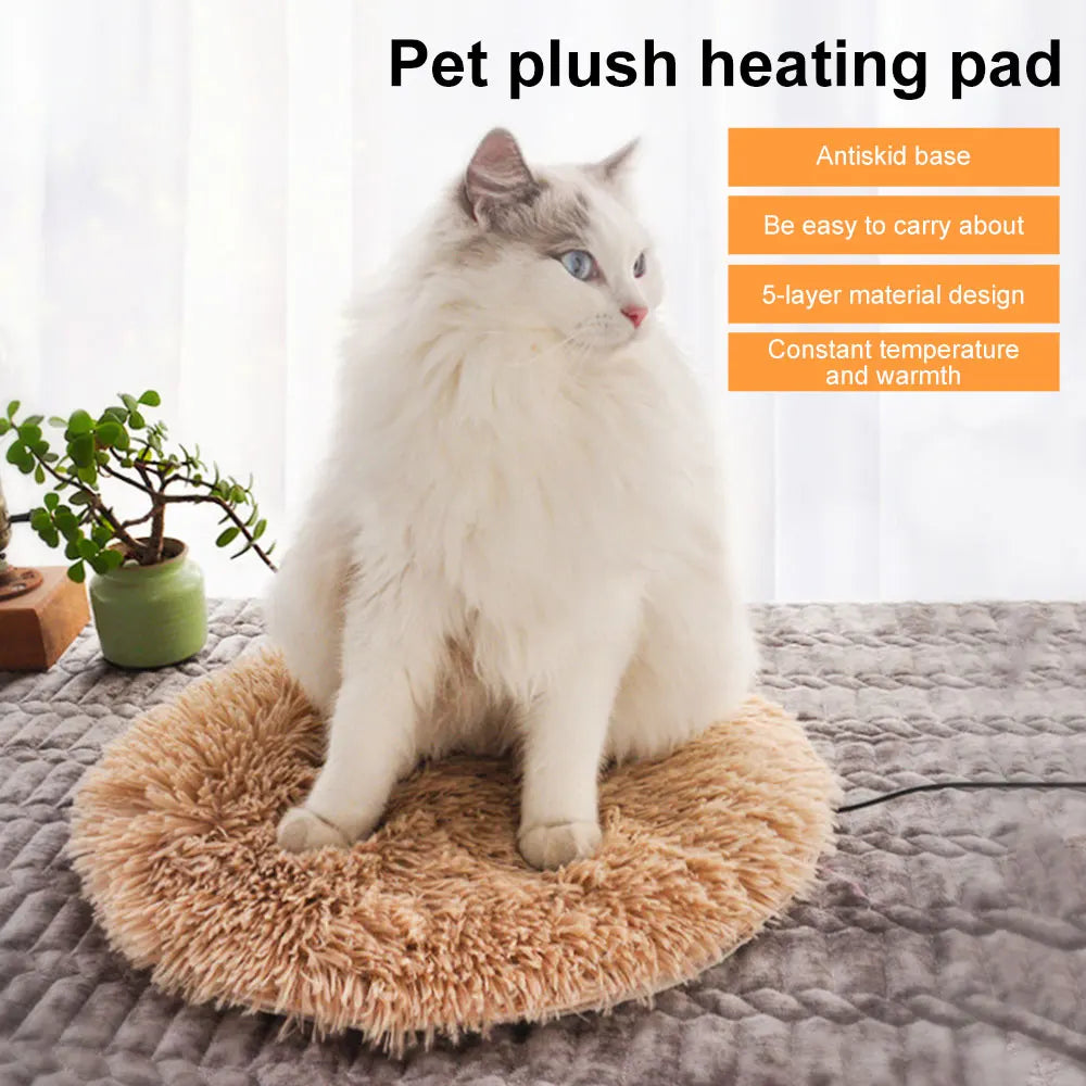 Pet Electric Blanket Heating Pad Dog Cat Bed Mat Pet Dog Sofa Cushions Thickened Soft Pad Blanket Cushion Car Floor Protector