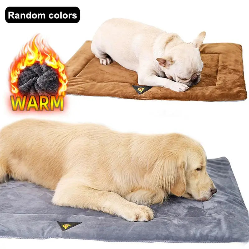 AiroPaws™ Self-Heating Flannel Pet Bed - Comfortable Mat for Elderly Dogs & Cats, Winter Thermal Supplies, Waterproof Warming Pad for Cozy Nights!