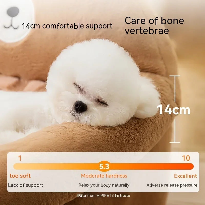 Universal Comfort: All-Season Pet Sofa for Small to Medium Dogs, Teddy Bears, Rabbits - Winter Warmth & Plushy Haven for Cats too! Get Yours Now!