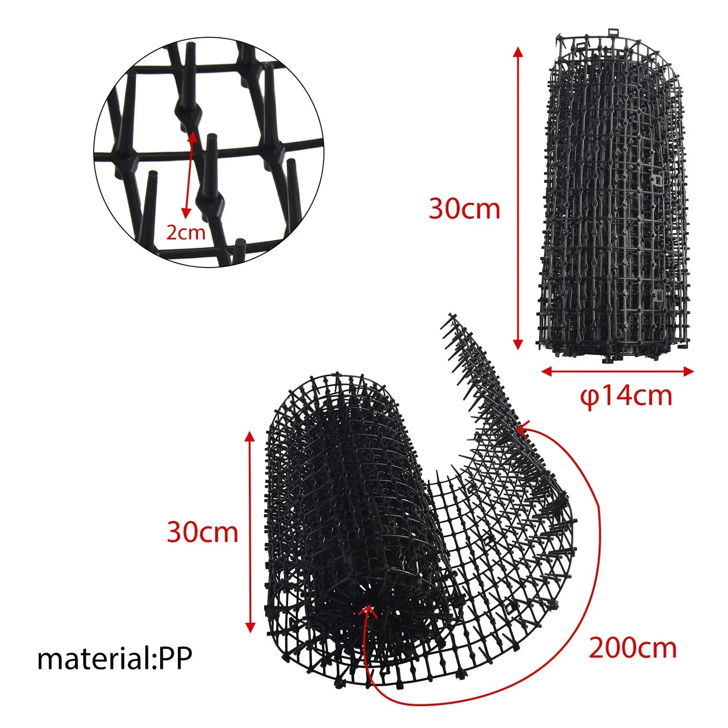 2M Garden Cat Poop Repellent Mat Barbed Wire Cat-proof Net Spiked Deterrent Keep Cats And Dogs Away From Digging Holes Climbing