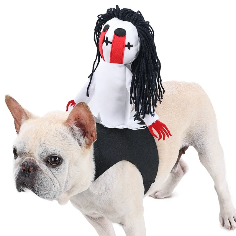 Pet Halloween Costume Funny Knight Ghost Design Dog Clothes for Small Dog Cat Halloween Costume Outfit Party Pet Supplies