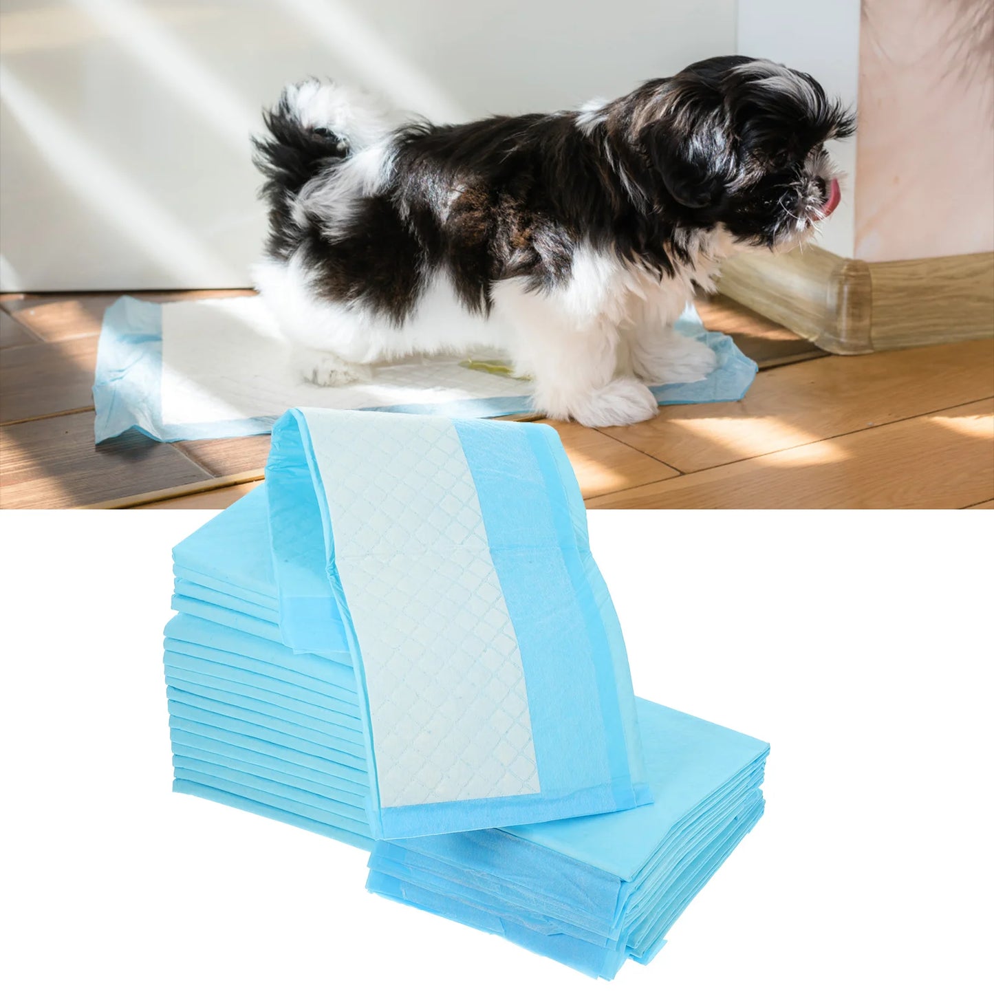 100 Pcs Super Absorbent and Waterproof Dog Puppy Pet Training Mats Pieces Pee Pads Non-woven Fabric Child For Small